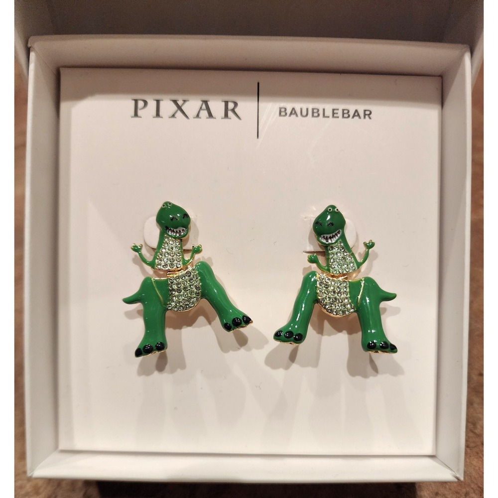 Baublebar X Pixar Disney Toy Story Rex Dinosaur Earrings New - Picture 2 of 3